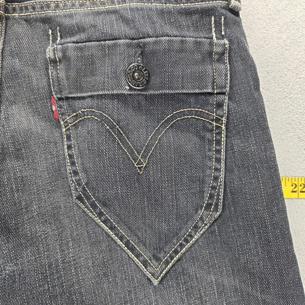 Vintage Levis 504 Jeans Mens Black Straight Charcoal Wash Engineered Fits 30x28